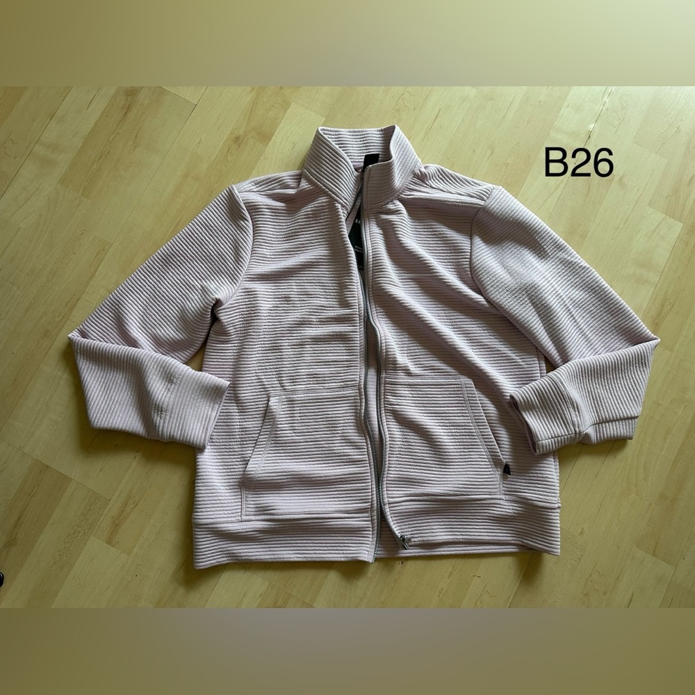 Striped Pink Zip-Up Jacket